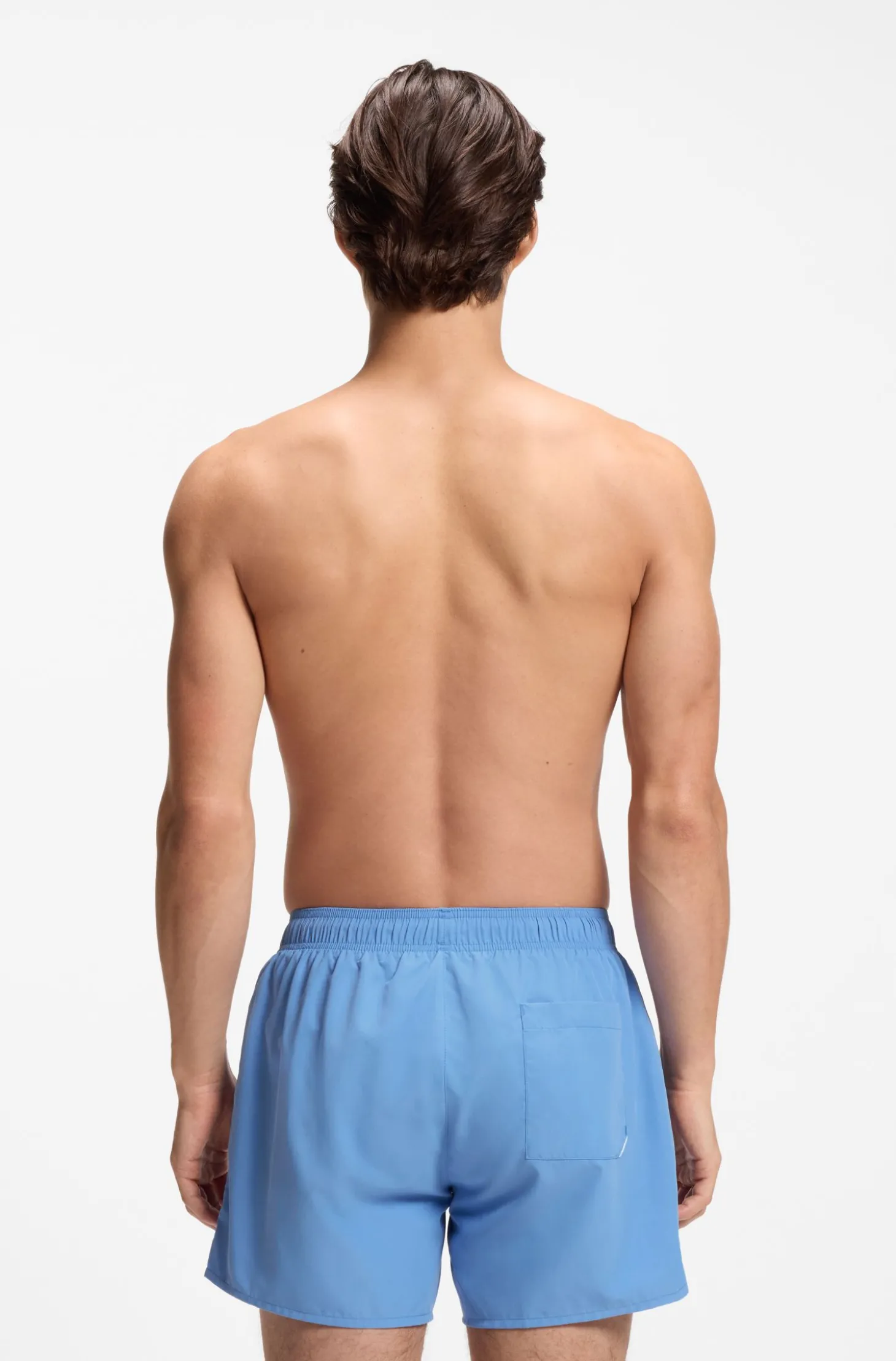Badeshorts mit mehreren Logos