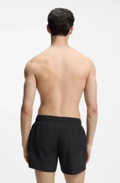Badeshorts mit mehreren Logos