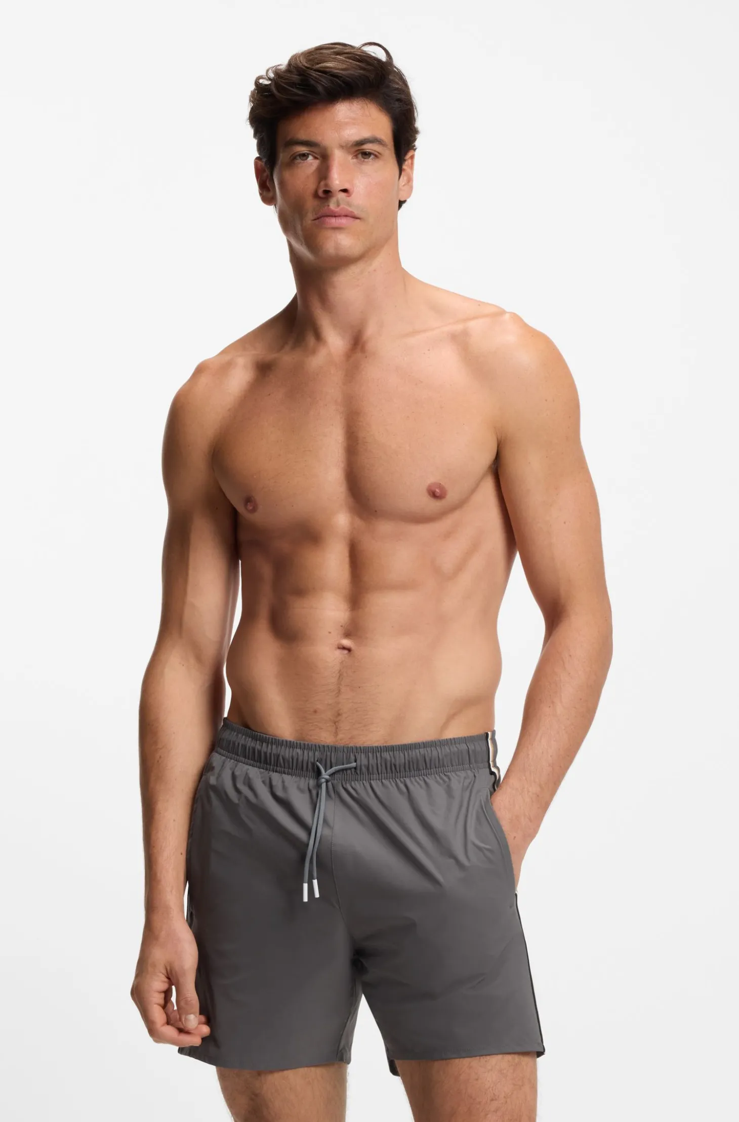 Badeshorts mit Signature-Streifen und Logo