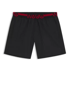 Badeshorts mit Split-Logo am Bund