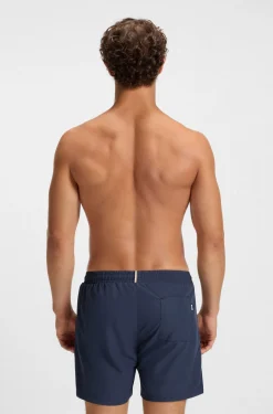 Badeshorts mit Streifen und Logo