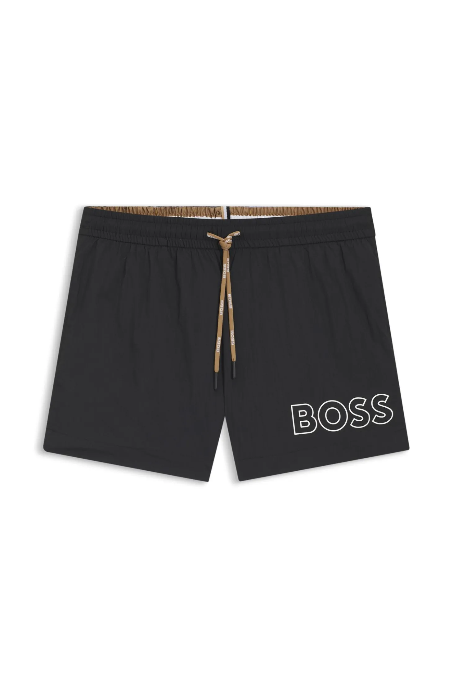 Badeshorts mit Umriss-Logo-Print