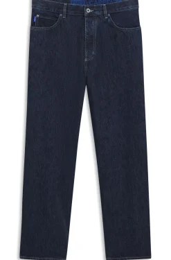 Baggy-Fit Jeans aus dunkelblauem Denim
