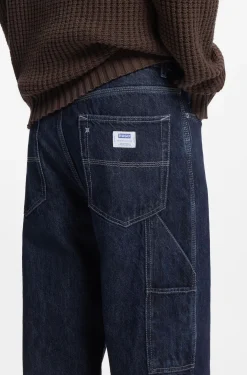 Baggy-Fit Jeans aus dunkelblauem Denim