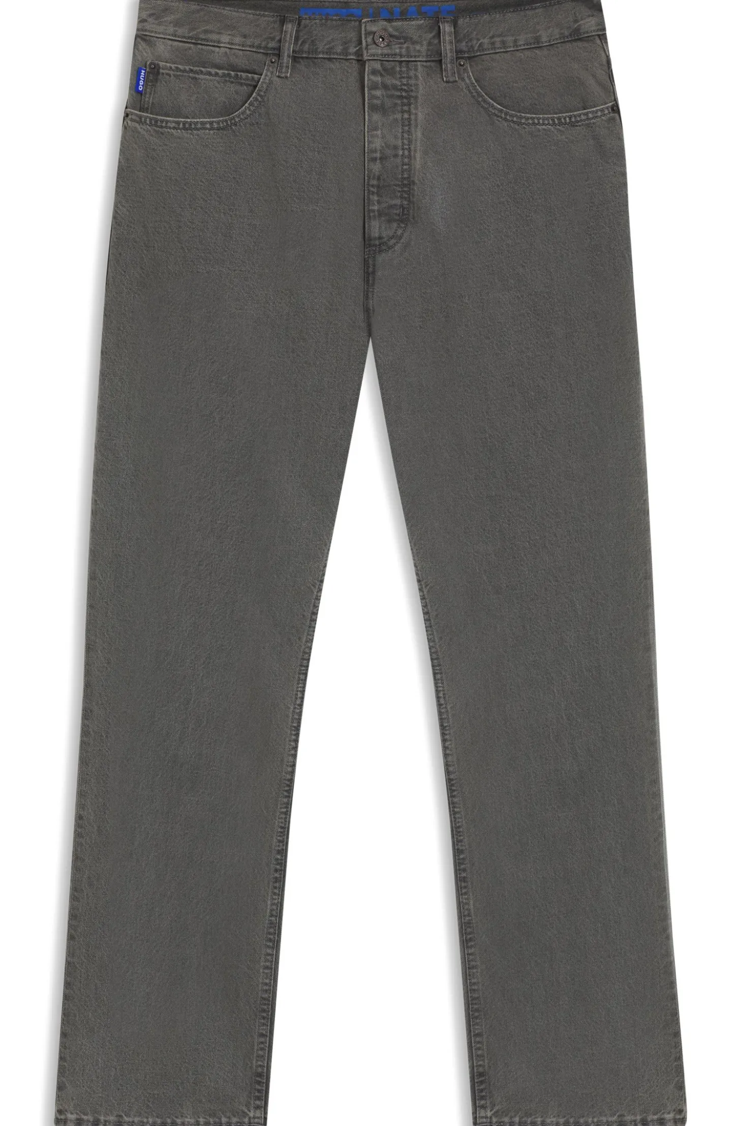 Baggy-Fit Jeans aus grauem Denim