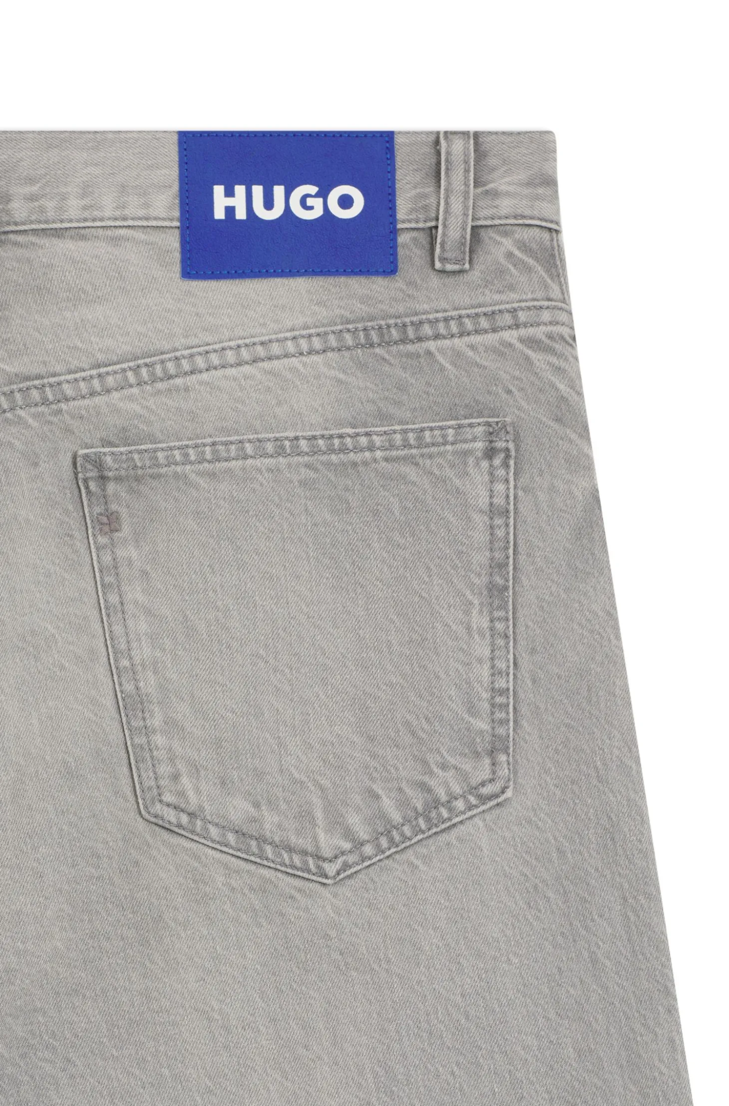 Baggy-Fit Jeans aus grauem Stone-washed-Denim