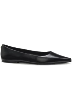 Ballerinas aus Leder mit spitzer Kappe