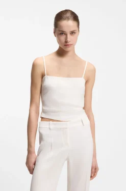 Bandeau-Top mit Riemchen