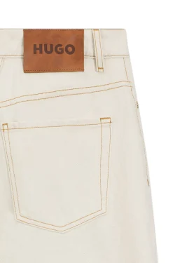 Barrel-Fit Jeans aus Denim in Ecru