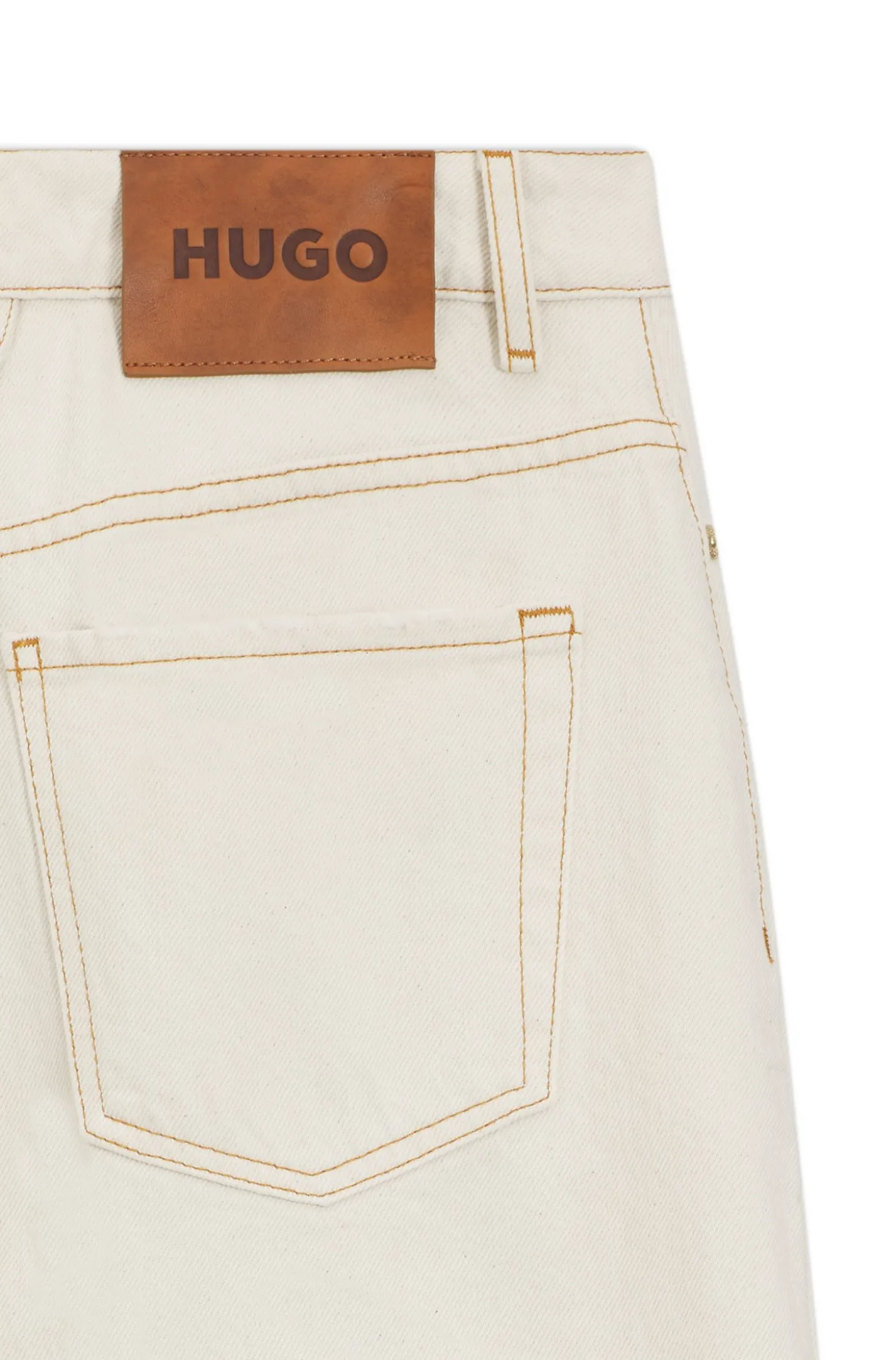 Barrel-Fit Jeans aus Denim in Ecru