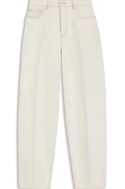Barrel-Fit Jeans aus Denim in Ecru