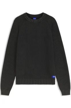 Baumwollpullover mit Ripp-Struktur