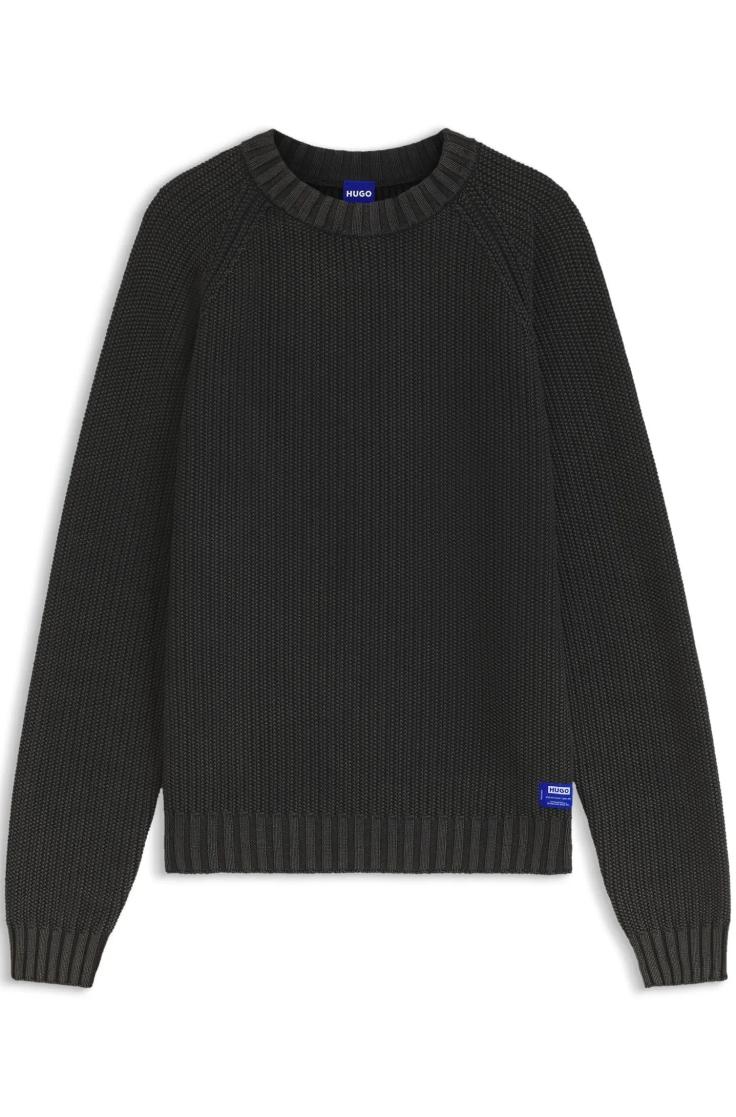 Baumwollpullover mit Ripp-Struktur