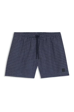 Bedruckte Badeshorts mit Logo-Badge