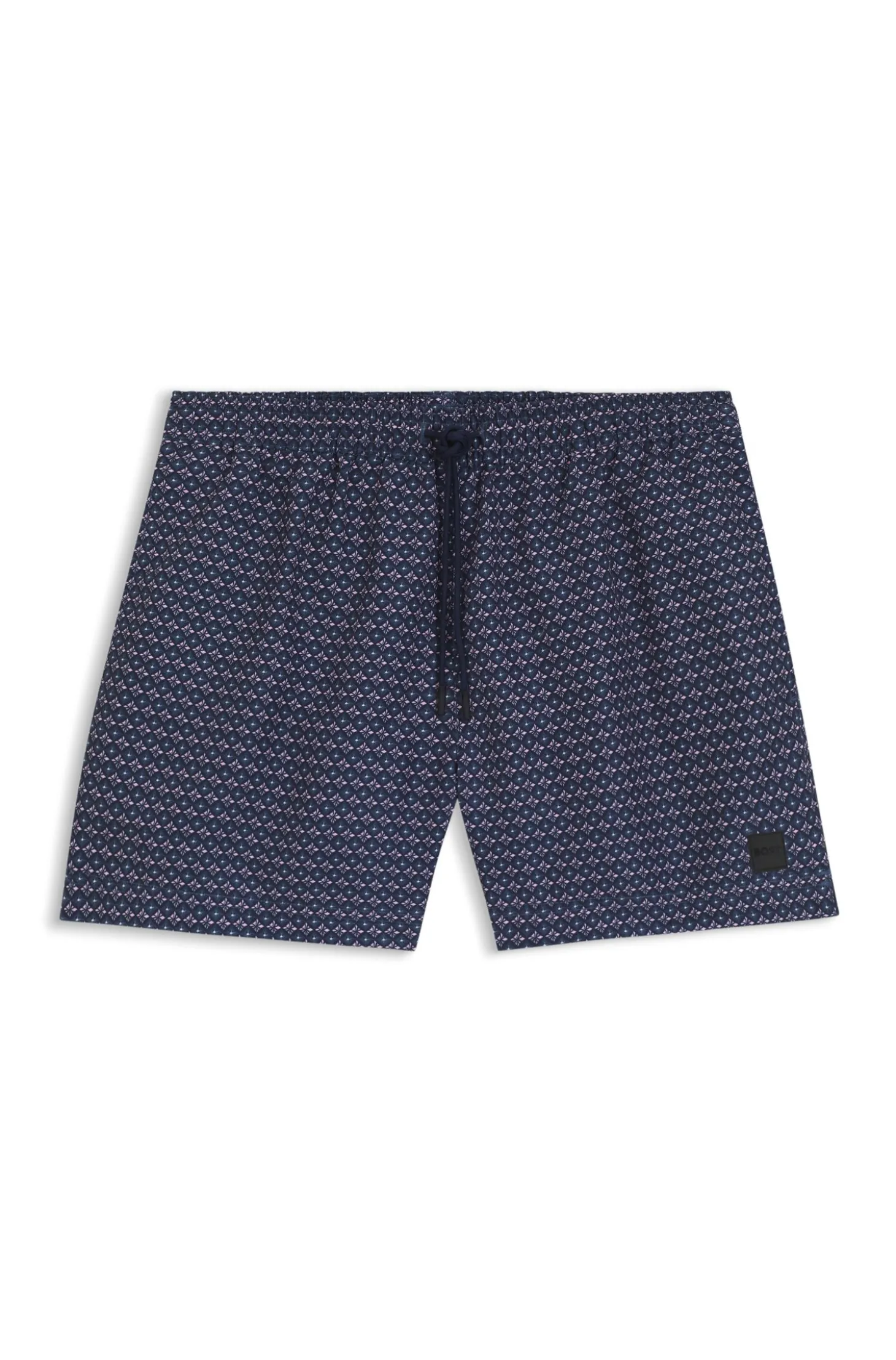 Bedruckte Badeshorts mit Logo-Badge