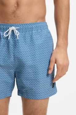 Bedruckte Badeshorts mit Logo-Badge