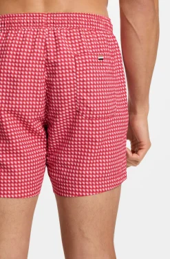 Bedruckte Badeshorts mit Logo-Badge
