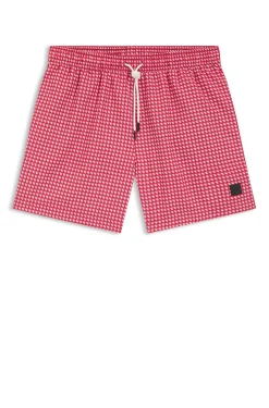 Bedruckte Badeshorts mit Logo-Badge