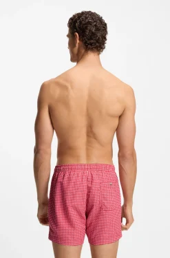 Bedruckte Badeshorts mit Logo-Badge