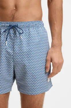 Bedruckte Badeshorts mit Logo-Badge