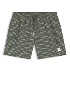 Bedruckte Badeshorts mit Logo-Badge