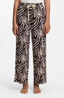 Bedruckte Pyjama-Hose aus Stretch-Modal und Baumwolle