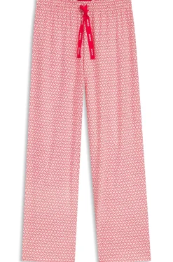 Bedruckte Pyjama-Hose aus Stretch-Modal und Baumwolle