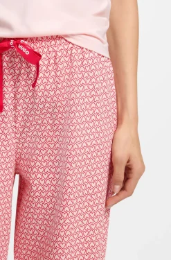 Bedruckte Pyjama-Hose aus Stretch-Modal und Baumwolle