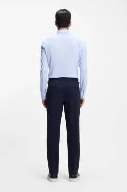 Bedrucktes Slim-Fit Hemd aus Performance-Stretch-Jersey