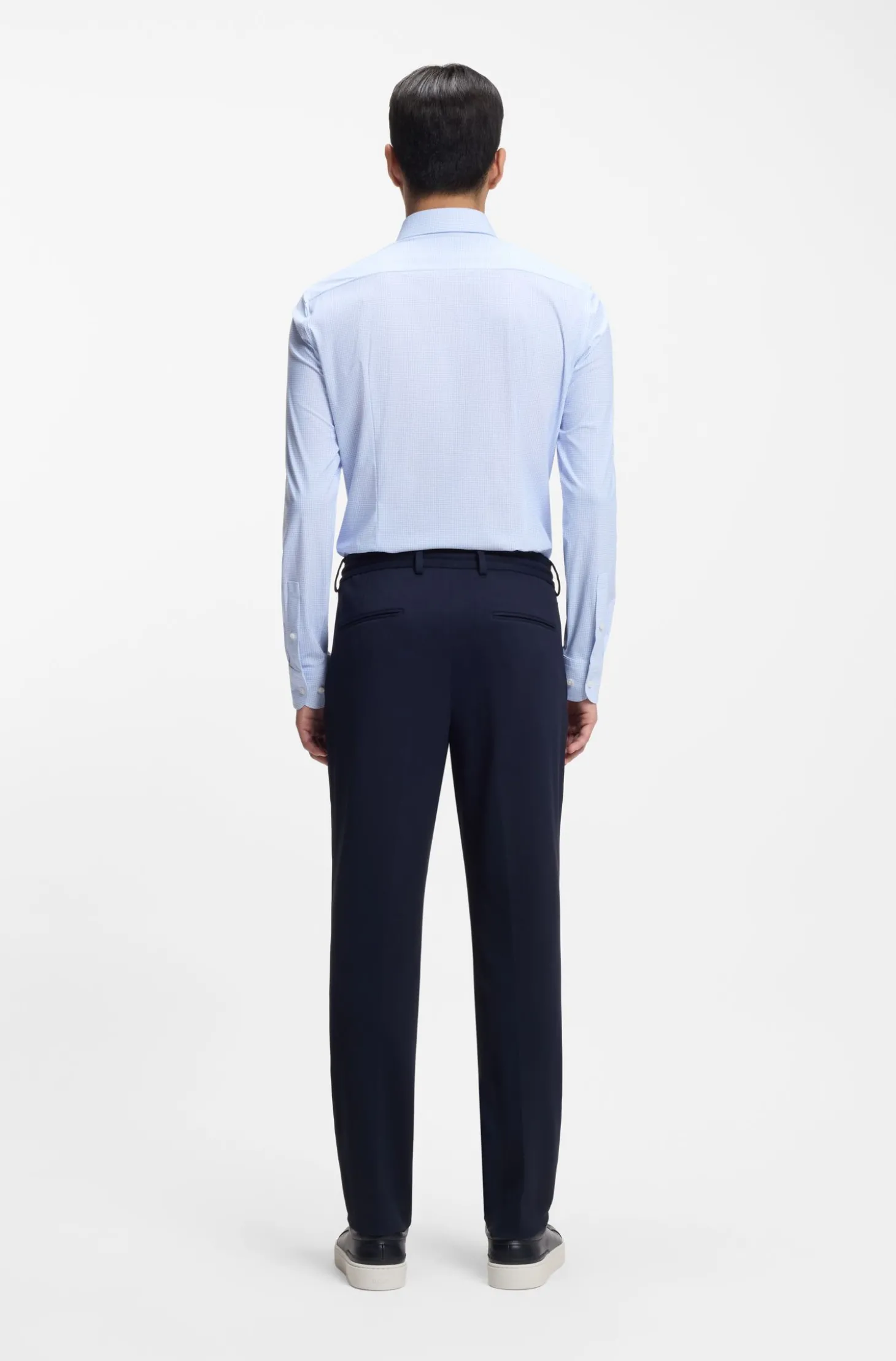 Bedrucktes Slim-Fit Hemd aus Performance-Stretch-Jersey