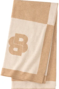 Überwurf aus Woll-Mix mit Double-B-Monogramm