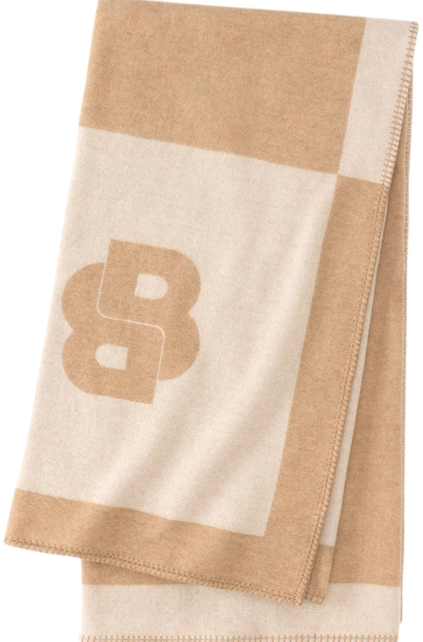 Überwurf aus Woll-Mix mit Double-B-Monogramm