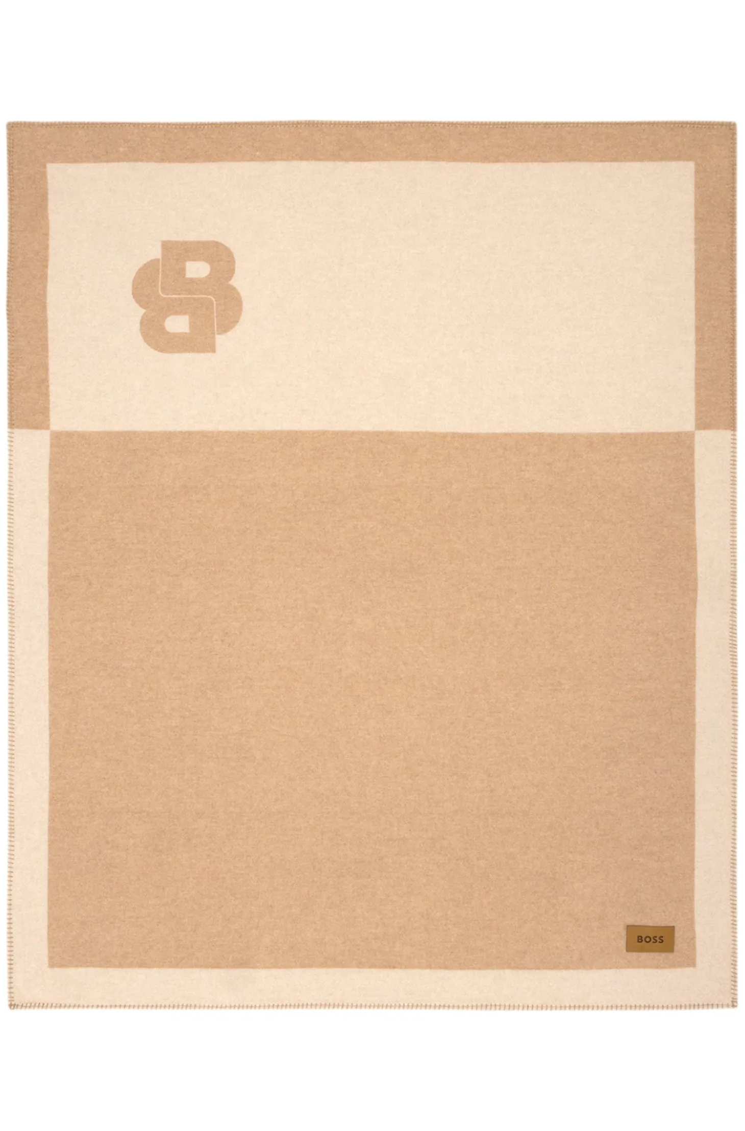 Überwurf aus Woll-Mix mit Double-B-Monogramm