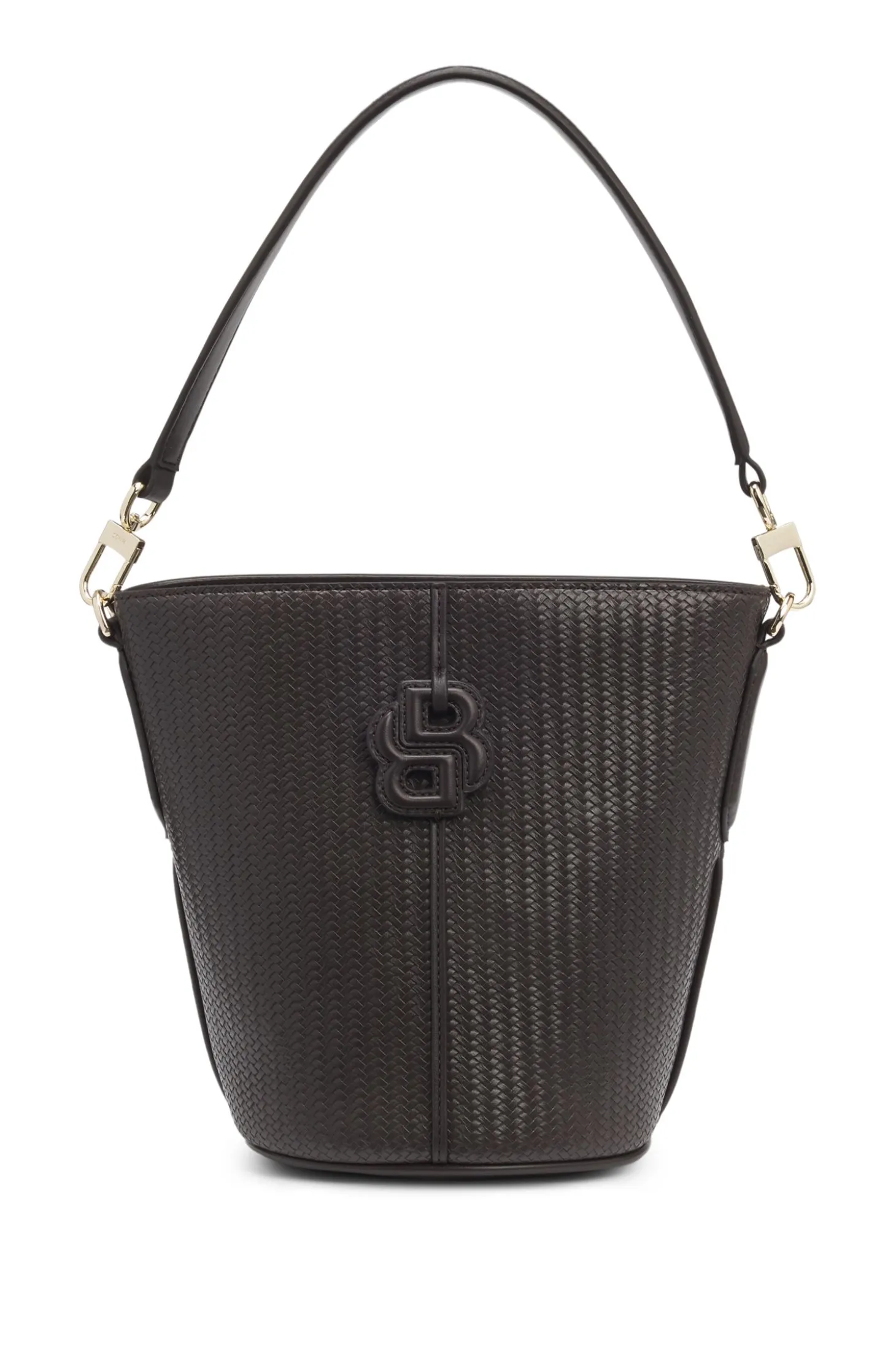 Beuteltasche mit Flechtoptik und Double-B-Monogramm