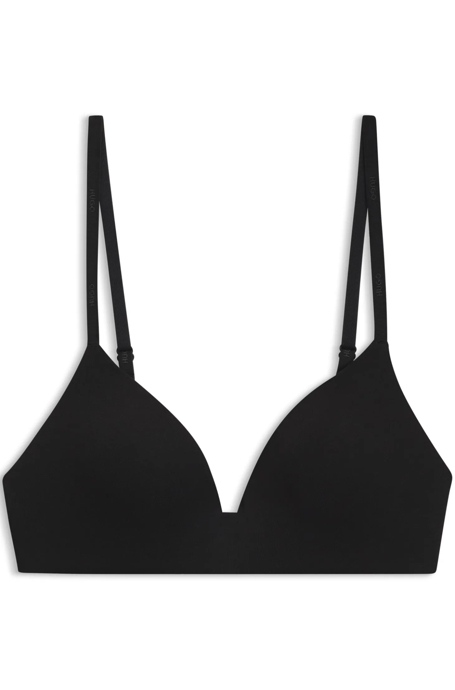 Bügelloses gepolstertes Bralette mit Logo-Band