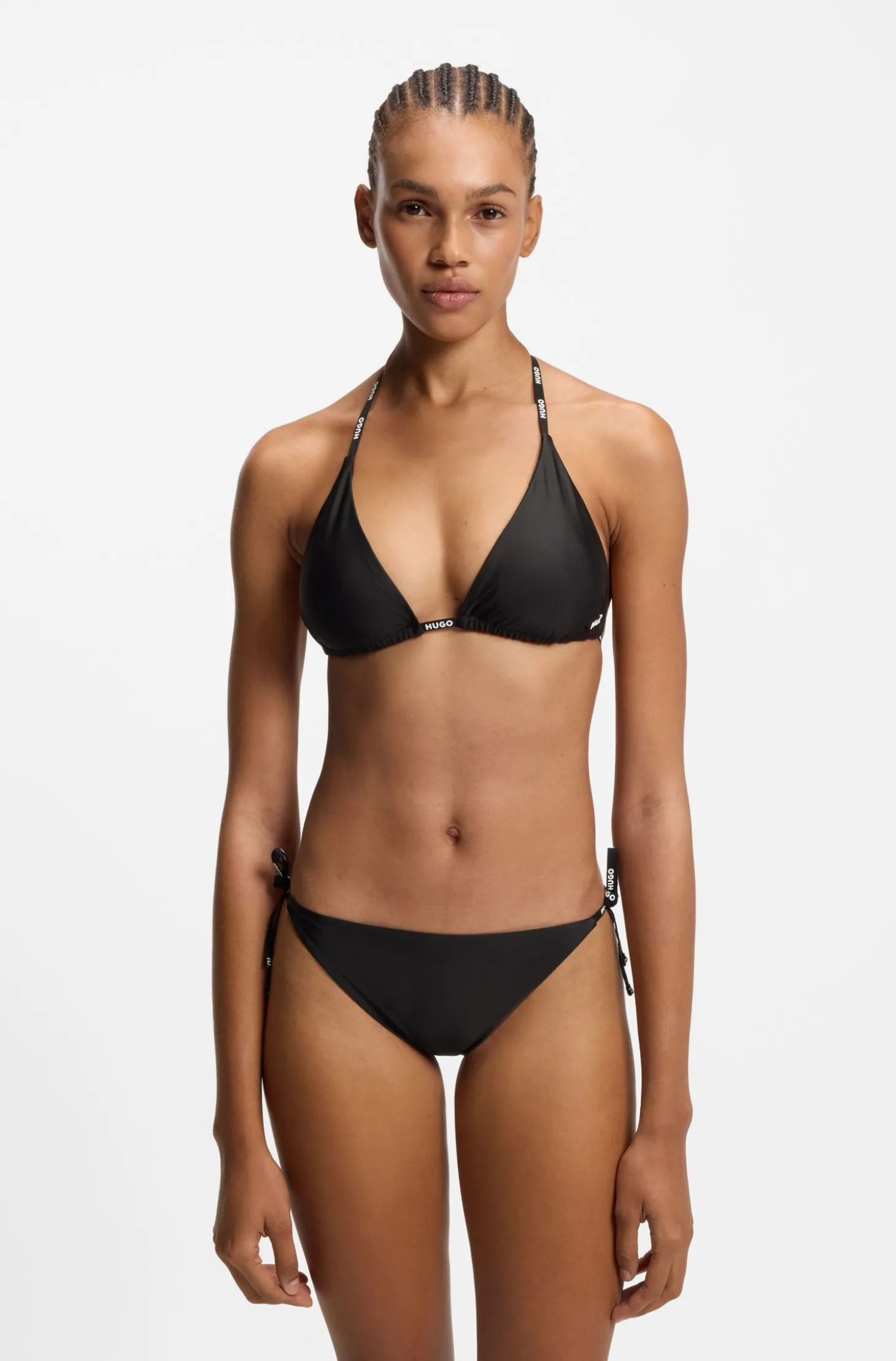 Bikinihose mit Logo-Bändern