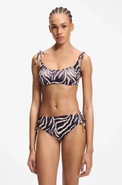 Bikinihose mit Print und Stack-Logo-Detail