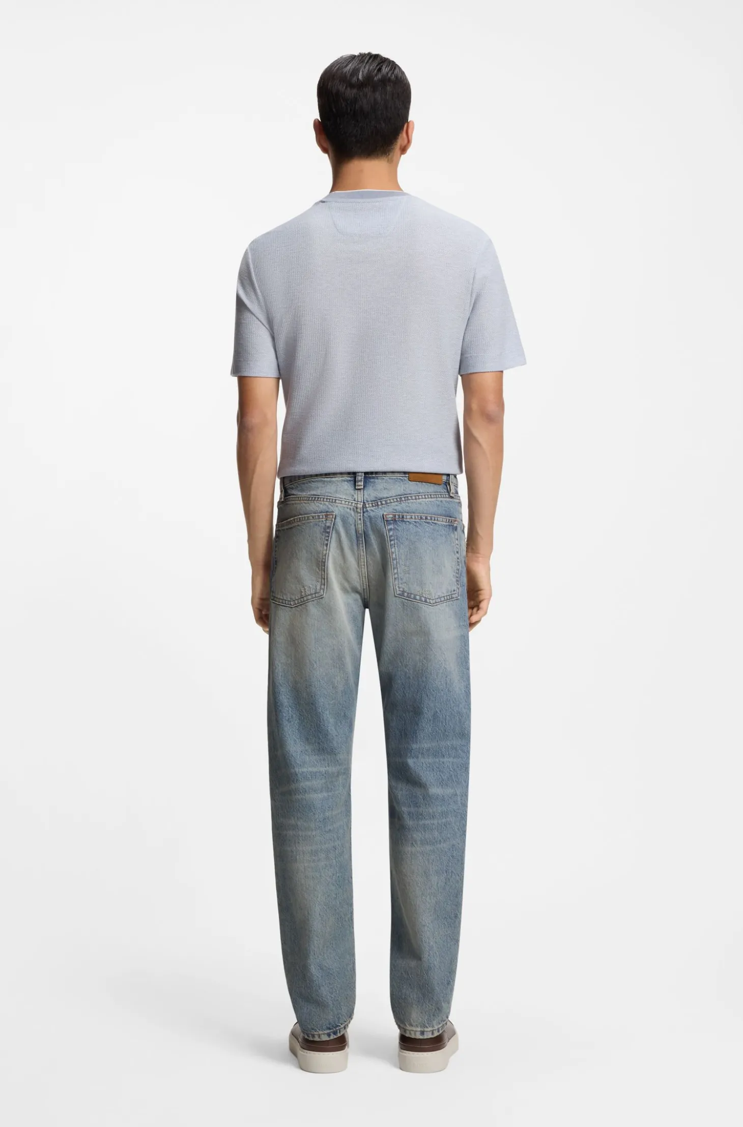 Blaue Jeans aus japanischem Stone-washed-Denim