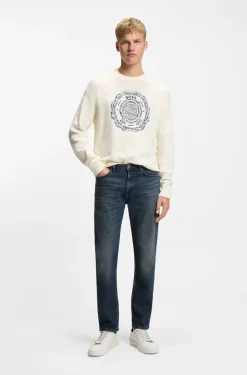 Blaue Maine Regular-Fit Jeans aus bequemem Stretch-Denim