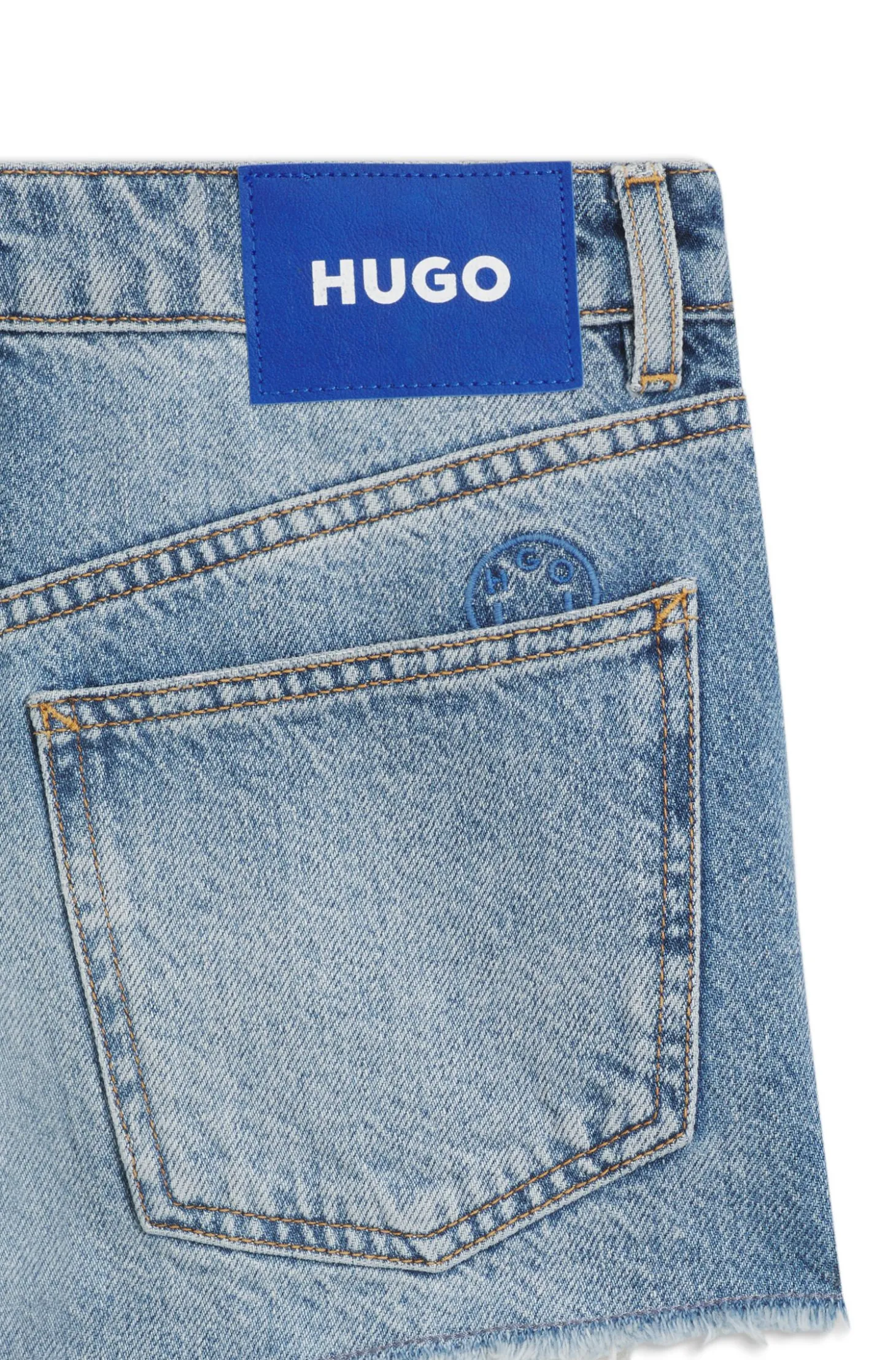 Blaue Regular-Fit Shorts aus Denim