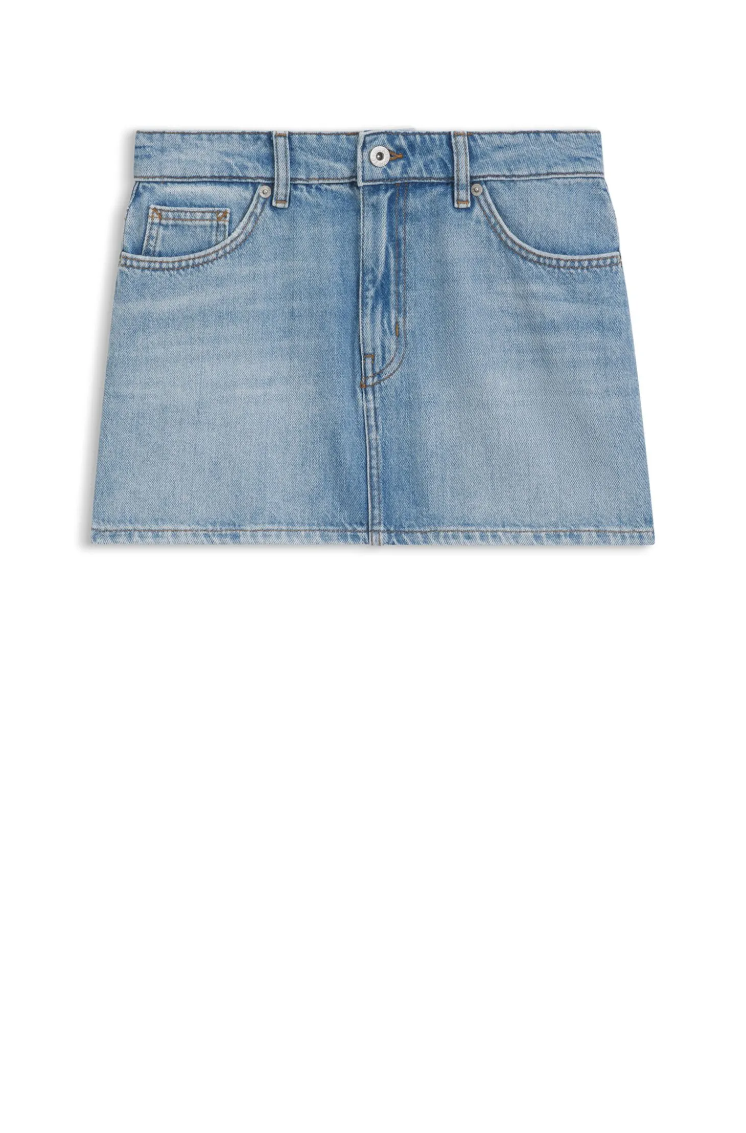 Blauer 5-Pocket-Minirock aus Denim