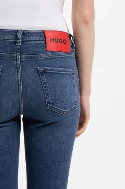 Blaue Skinny-Fit Jeans aus Stretch-Denim