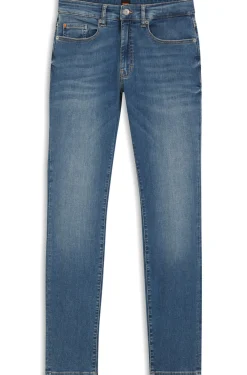 Blaue Slim-Fit Jeans aus Soft-Motion-Denim