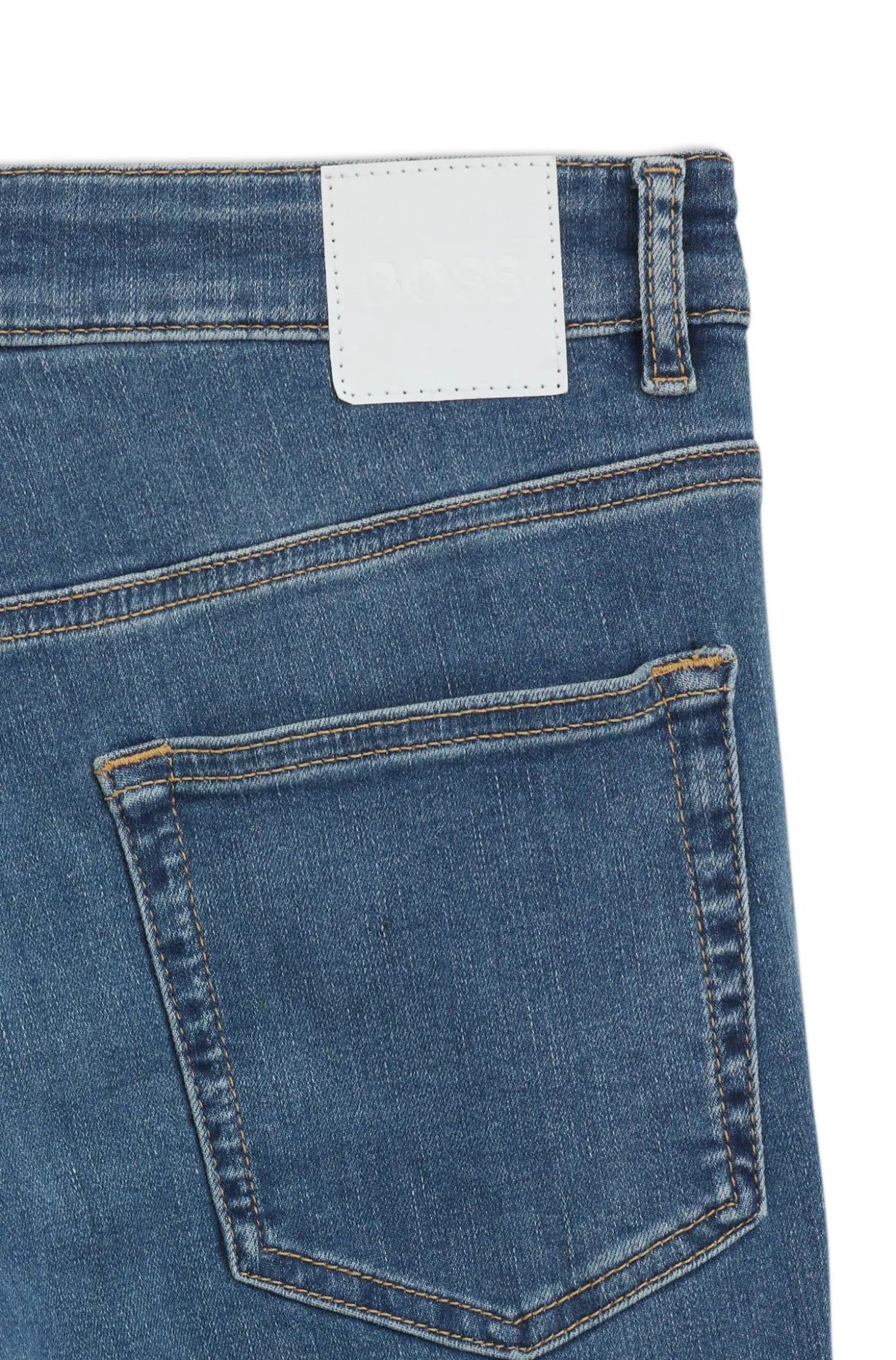 Blaue Slim-Fit Jeans aus Soft-Motion-Denim