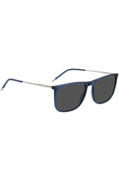 Blaue Sonnenbrille mit Logo-Details