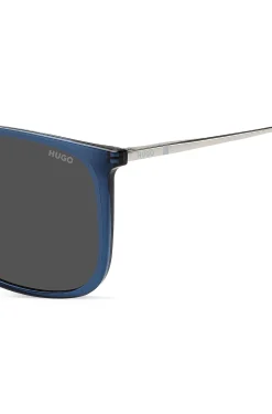 Blaue Sonnenbrille mit Logo-Details