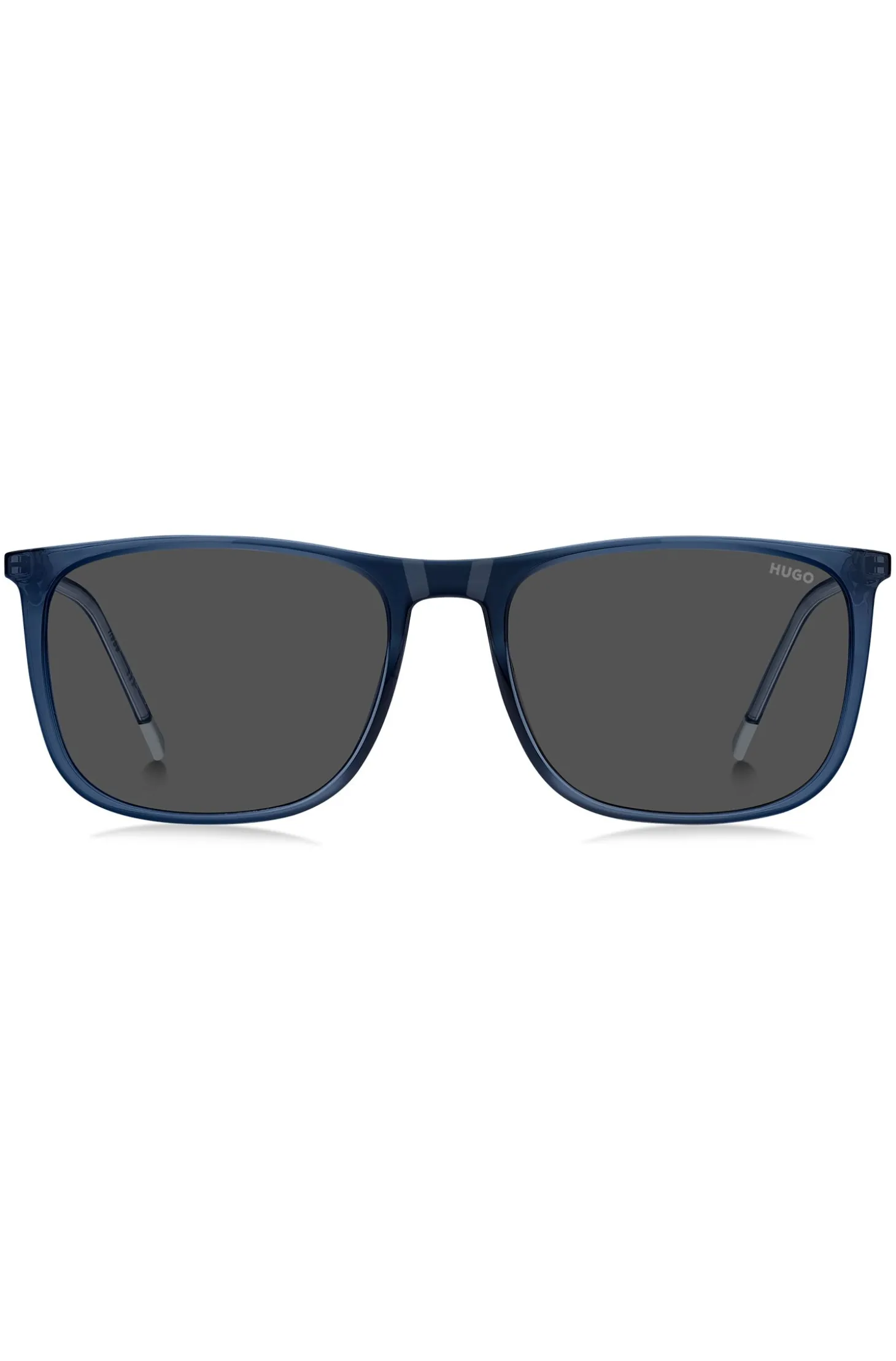 Blaue Sonnenbrille mit Logo-Details