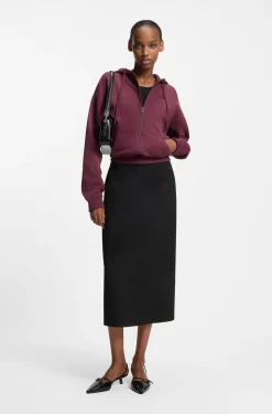 Bleistiftrock aus Stretch-Twill