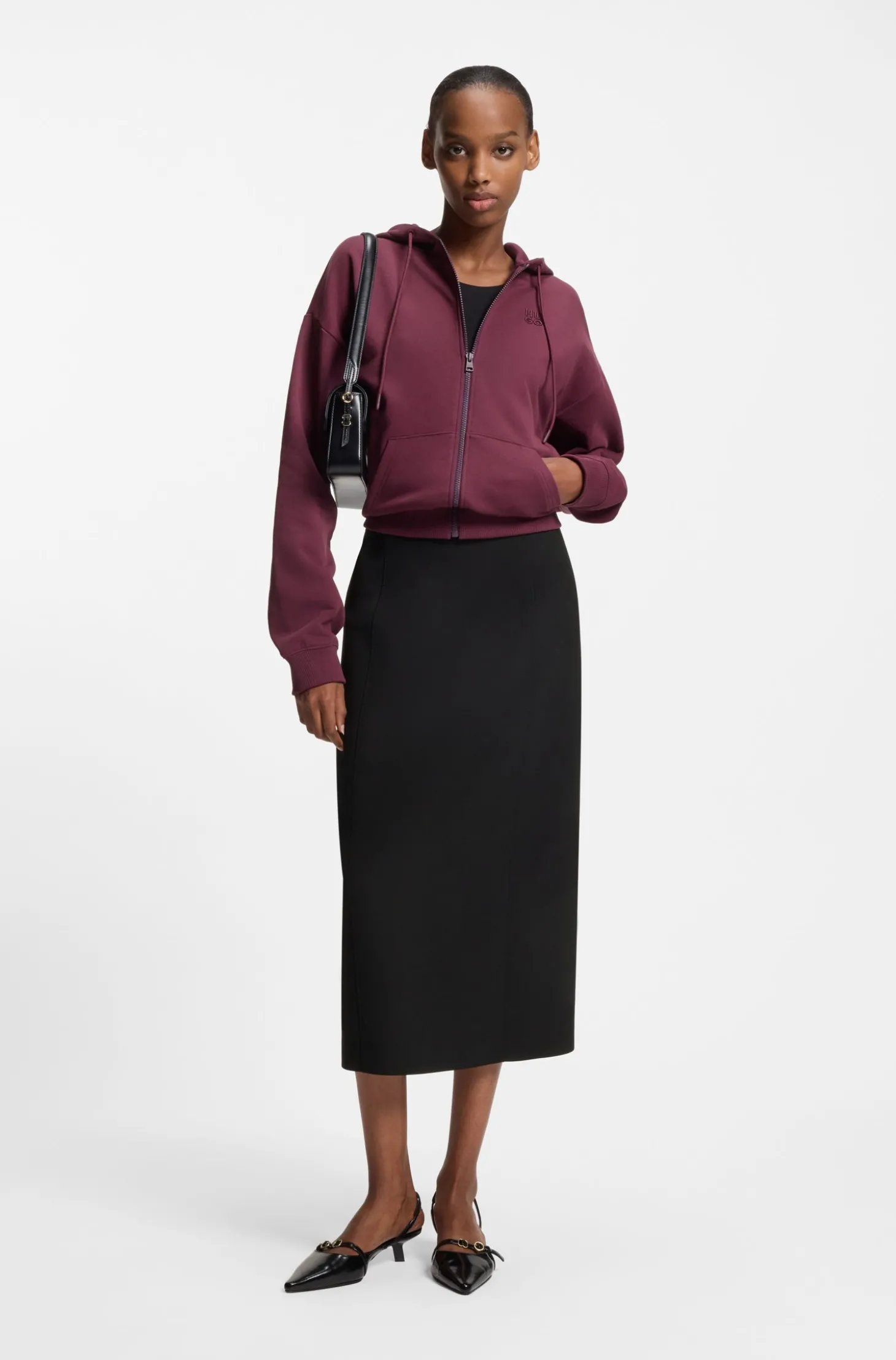Bleistiftrock aus Stretch-Twill