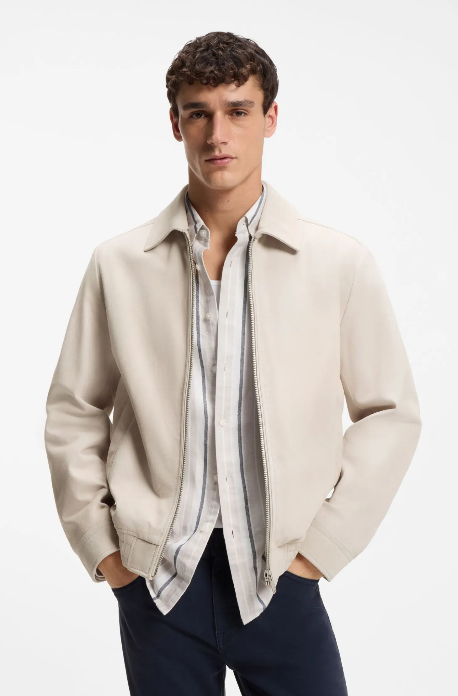 Blouson aus weichem Veloursleder